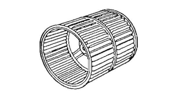 Which end of the wheel mounts first so that the blades puch th vail swith closed?
