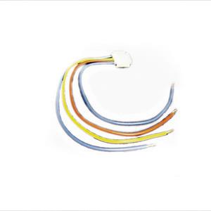 Which blue wire goes with the yellow wire. One blue wire is marked with a white tape that has plus symbols on it.