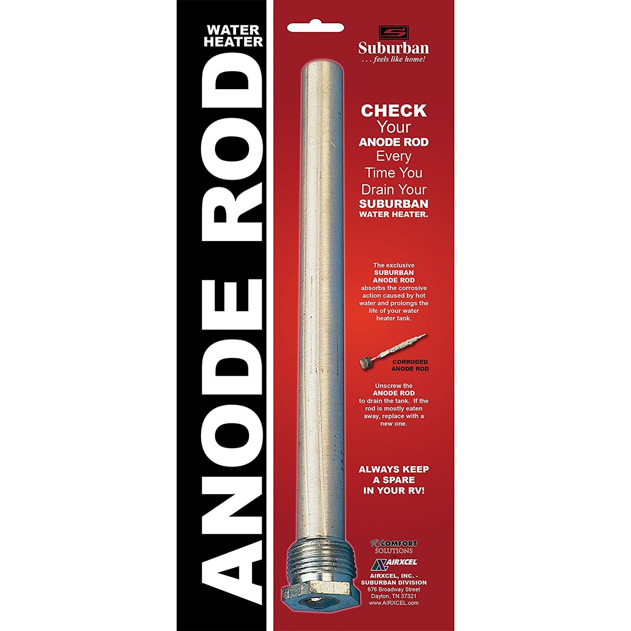 Suburban Water Heater Anode Rod 232768 (Aluminum) Questions & Answers