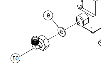 where to get the Suburban Nautilus IW60 Brass Fitting Gas inlet (172032/071982) With Gasket in Canada