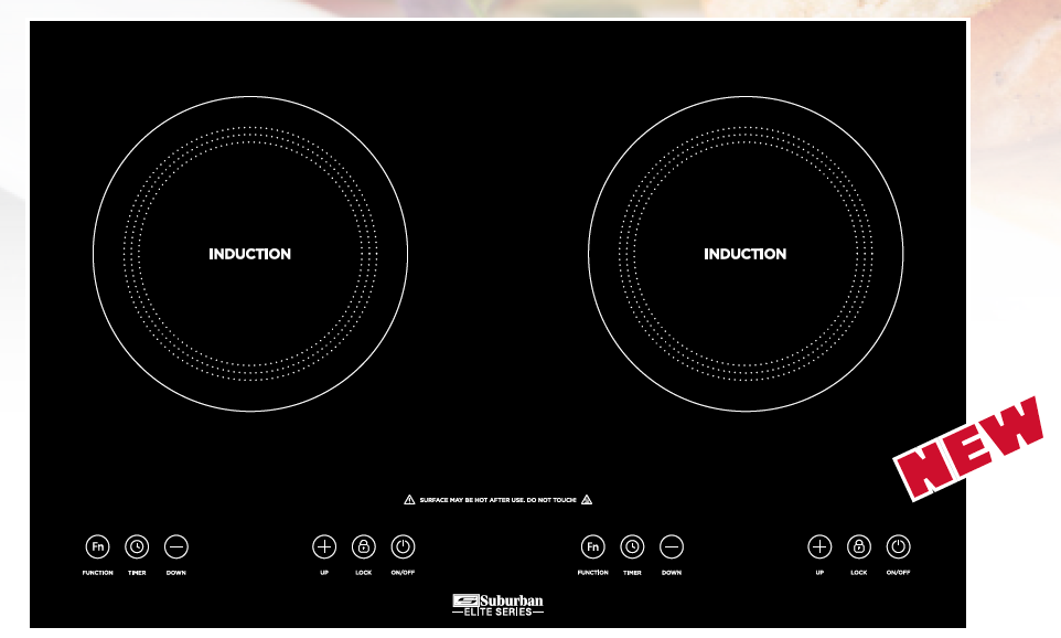 Dimensions on 3309A induction cooktop